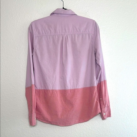 J.CREW BOYFRIEND COLOR BLOCK BUTTON UP SHIRT SIZE 0 - Picture 2 of 3